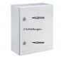 Preview: Schaltschrank 500x500x300 mm HBT Stahlblech 1-türig IP66 mit Montageplatte und Erdungsband