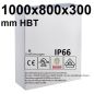 Preview: b-stock Wall Mounting Enclosure RAL7035 IP66 single door HBT 1000x800x300