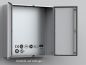 Preview: ELDON MAD0801230R5 IP55 control cabinet 800x1200x300 mm (HWD) 2 doors RAL7035 incl. mounting plate