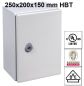 Preview: Metal control cabinet 250x200x150 mm HBT 1-door IP66