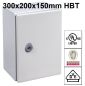 Preview: Metall Schaltschrank 300x200x150 mm HBT IP66 1-türig