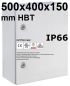Preview: Wandschaltschrank 500x400x150 mm HBT VDE UL IP66 1-türig