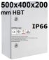 Preview: metal control cabinet 500x400x200 mm HBT IP66 single door