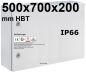 Preview: Wandschaltschrank 500x700x200 mm HBT UL VDE 1-türig IP66