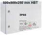 Preview: IDE GN508025 Sheet steel wall control cabinet 500x800x250 mm HWD 1-door IP66 with mounting plate and earth strap