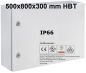 Preview: control cabinet 500x800x300 mm HWD 1-door IP66 with mounting plate