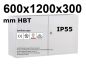 Preview: Wall Mounting Enclosure 600x1200x300mm  HWD RAL7035 IP66 double door