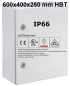 Preview: Wall Mounting Enclosure RAL7035 IP66 single door HBT 600x400x250