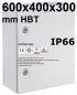 Preview: Schaltschrank 600x400x300 mm HBT Stahlblech 1-türig IP66