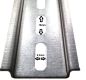 Preview: 1m Tragschiene flach 35x7,5 mm BxH verzinkt gelocht - 18x6,2mm