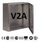 Preview: V2A Schaltschrank 600x600x300 mm (HBT) Edelstahl Wandgehäuse mit Montageplatte