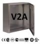 Preview: Edelstahl Schaltschrank 600x400x300mm HBT V2A AISI 304L 1-türig
