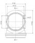 Preview: Flanschanschluss Bogen Winkel 90° IP54 für Wellrohr NW70
