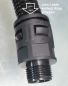 Preview: Corrugated tube M32 to NW29 quick-release screw connection metric straight