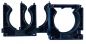 Preview: 10 Wellrohrbefestigungen - Wellrohrhalter anreihbar mit Deckel für NW12/13 - schwarz