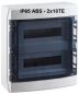 Preview: IP65 ABS Feuchtraum Verteiler 36TE 2-reihig CDN36PT2F mit Sichttür - 2x18TE plombierbar