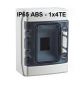 Preview: IDE CDN4PT/RR ABS Aufputz Feuchtraum-Verteiler 1x4TE  IP65 plombierbar mit transparenter Klappe und Anschlussklemme