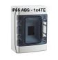 Preview: IDE CDN4PT IP65 ABS Aufputz Feuchtraumverteiler 1x 4TE Elektro Verteiler plombierbar mit Tragschiene