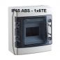 Preview: IP65 ABS Aufputz Feuchtraum-Verteiler mit Sichttür - 1x6TE plombierbar