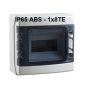 Preview: IP65 ABS Aufputz Feuchtraum-Verteiler mit Sichttür - 1x8TE