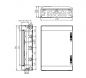 Preview: surface-mounted wet room distributor 3-row 54TE  3x 18TE IP65 ABS sealable