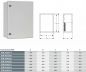 Preview: GRP polyester housing 300x250x140mm (HWD) IP66 plastic control cabinet light gray 1-door