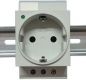 Preview: 5 Verteiler Steckdosen 230V 16A - (grau VDE+LED)