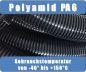 Preview: NW37 Corrugated conduit PA6 flex cable protection black - slotted