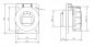 Preview: IP67 Camping Caravan ANBAUSTECKDOSE schräg 16A 230V 3-pol blau