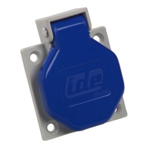 IP44 Schuko Anbausteckdose blau 10/16A 230V