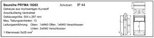 Wandverteiler 1x32 1x16 2x230V anschlussfertig verdrahtet mit FI40A
