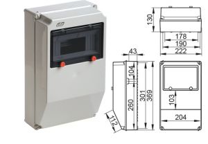IP67 Wandverteiler leer 1x9TE HS