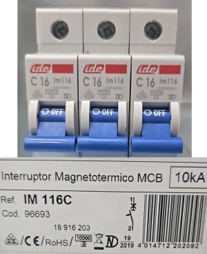 1C16A Leitungsschutzschalter 1-polig 10KA 1TE VDE