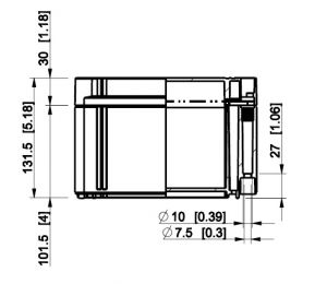 polycarbonate housing 300x200x132mm IP66 with smooth base and transparent cover
