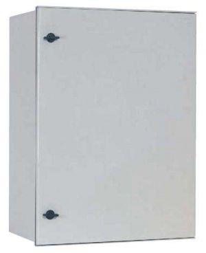 Plastic switch cabinet 600x400x230mm (HWD) GRP IP66 light gray 1 door