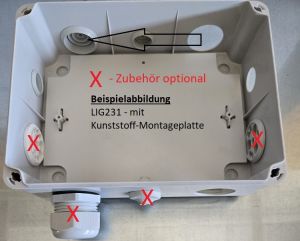 Plastic mounting plate for industrial enclosures - 231-