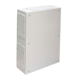 Stahlblechgehäuse Klemmenkasten mit Flansch HBT 400x600x135mm RAL7035