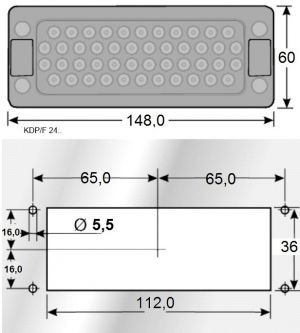 Kabeldurchführungsplatte IP65 Typ KDP/F 24-28 schwarz