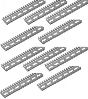 10x 1m top hat rail galvanized perforated
