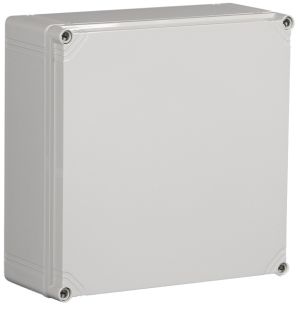 ABS housing 400x400x132mm plastic smooth gray IP66