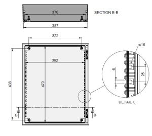 Kunststoff Schaltschrank 500x400x200mm (HBT) IP66 mit Sichttür