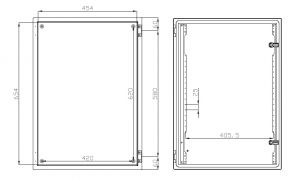 IDE GN705030 Wall Mounting Enclosure RAL7035 IP66 single door HBT 700x500x300