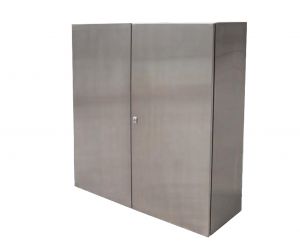 V2A Edelstahlgehäuse 1200x1200x400mm HBT 2-türig AISI 304L Schaltschrank IP55 mit Montageplatte