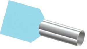 Twin ferrules 2x0.25mm² light blue L - 10mm