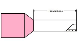500 wire end sleeves 0.34mm² L-8mm pink insulated
