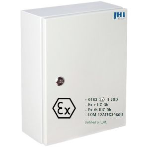 ATEX Schaltschrank 300x250x150mm HBT Stahlblech 1-türig IP66 RAL7035