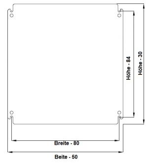 Schaltschrank 600x600x400 mm HBT Stahlblech 1-türig IP66 mit Montageplatte und Erdungsband