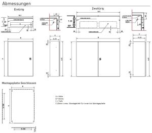 B-Ware Schaltschrank 600x400x300 mm HBT Stahlblech 1-türig IP66