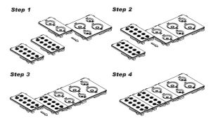 Adapter frame for cable feedthroughs