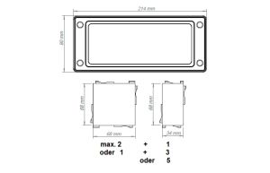 Adapter frame for cable feedthroughs